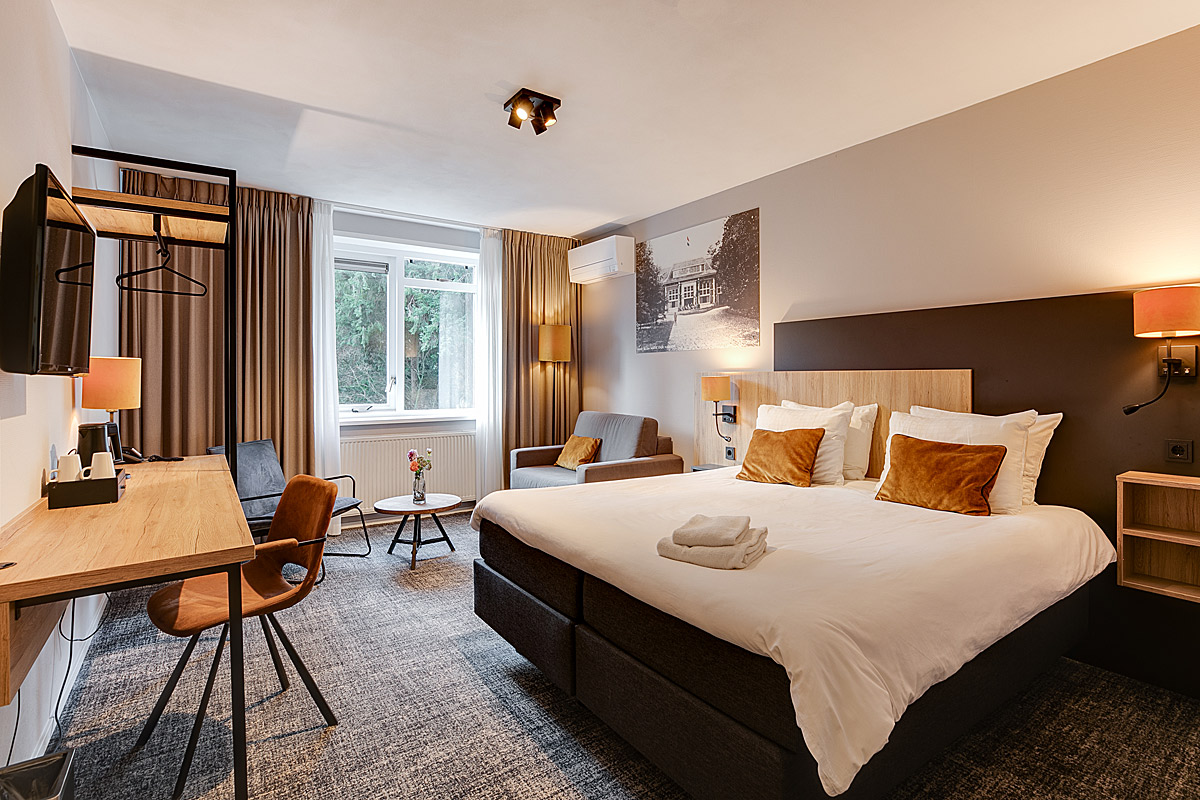 Hotel Ernst Sillem Hoeve heeft diverse hotelkamers. O.a. een Comfort Plus kamer tot 4 personen